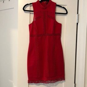 Red mini dress from free people